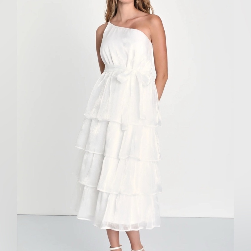 Lulu's  Ruffled Tiered Midi Dress